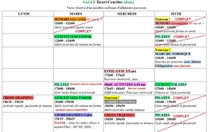 PLANNING et INSCRIPTIONS 2025/2026