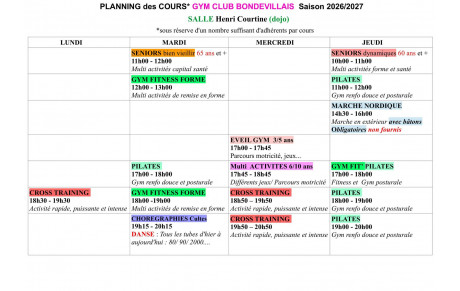 INSCRIPTIONS 2026/2027